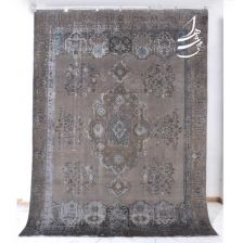 فرش وینتیج دستباف طوسی 3.79*2.76 متری کد fd-110